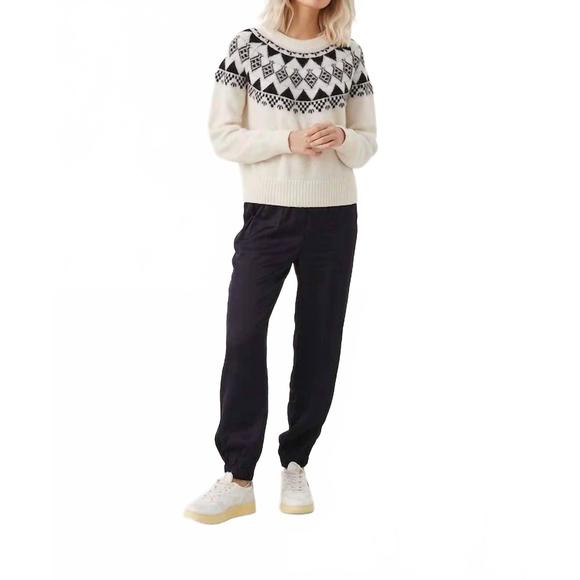 NEW PART TWO vikala fair-isle sweater in whitecap - Picture 1 of 5